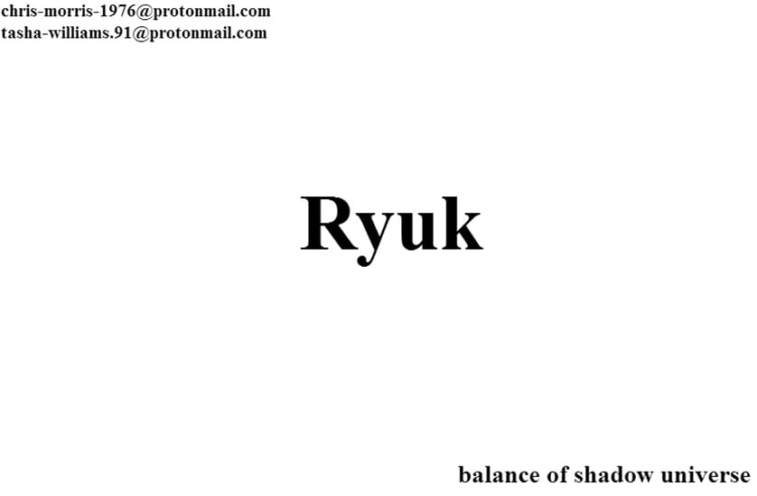 Ryuk Ransomware Note